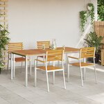 Ensemble de Salle à Manger de Jardin 5 Pièces en Bois Massif d'Acacia vidaXL
