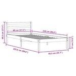 vidaXL Cadre de lit Marron 225 5 x 85 5 x 69 5 cm Bois de Pin Massif