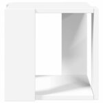 vidaXL Table basse blanc 32x32x30 cm bois d'ingénierie