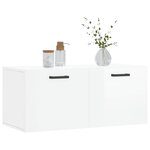 vidaXL Armoire murale blanc brillant 80x36 5x35 cm bois d'ingénierie