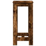 vidaXL Table de bar chêne fumé 51x50x103 5 cm bois d'ingénierie