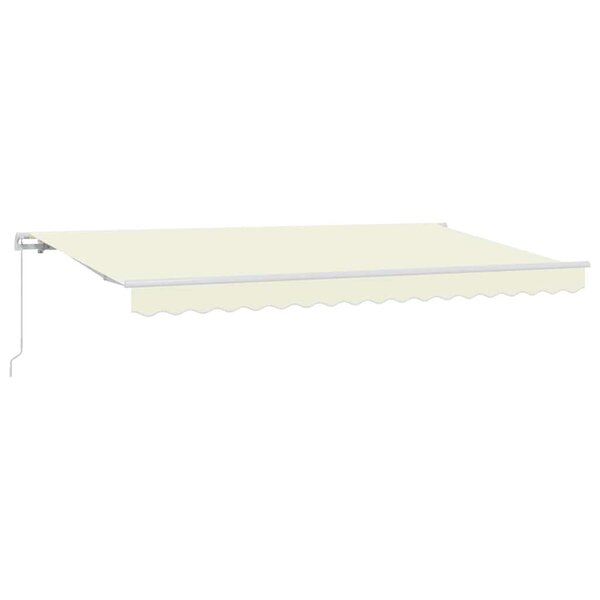 vidaXL Auvent Rétractable Crème 350 x 200 cm tissu