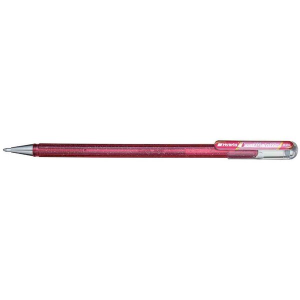 Hybrid Stylo roller encre gel 'Dual Pen'  rose/pink x 12 PENTEL