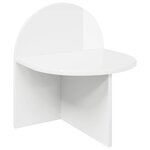 vidaXL Table de chevet 2 pc Blanc brillant 40 x 35 5 x 45 5 cm