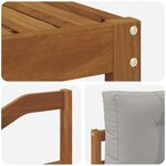 vidaXL Ensemble de canapés d'extérieur 6 pc Gris Naturel et Clair