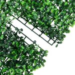  vidaXL Clôture à feuilles d'arbustes artificiels 24 Pièces Vert 40x60 cm