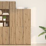 vidaXL Buffet haut en chêne artisanal 40x42 5x185 cm en bois d'ingénierie