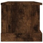 vidaXL Boîte de rangement chêne fumé 50x30x28 cm bois d'ingénierie