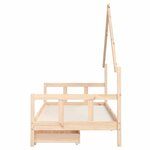 vidaXL Cadre de lit enfant avec tiroirs 90x200 cm bois de pin massif
