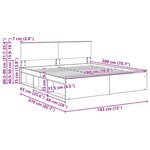 vidaXL Cadre de lit Chêne fumé 180 x 200 cm Bois d'ingénierie
