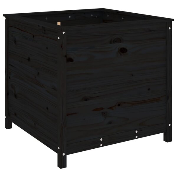 vidaXL Jardinière noir 82 5x82 5x78 cm bois massif de pin