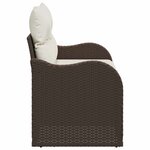 vidaXL Canapé de jardin Marron 121 x 62 x 69cm polyrotin