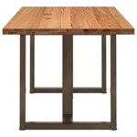 vidaXL Table à manger marron clair bois de chêne massif rectangulaire