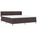 vidaXL Lit à ressorts avec matelas Marron foncé 200 x 180 cm Polyester
