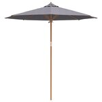 vidaXL Parasol de jardin Gris foncé 240 x 240 x 260 cm Bambou