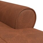 vidaXL Chaise longue avec coussin Marron 91 x 157 x 91 cm PU antique
