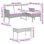vidaXL Ensemble de canapé de jardin avec coussin 2 Pièces polyrotin