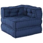 vidaXL Coussin Bleu 70 x 70 x 54 cm Polyester
