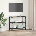 vidaXL Bibliothèque Chêne noir 80 x 33 x 70 5 cm