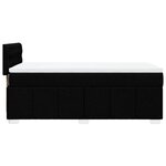 vidaXL Sommier à lattes de lit avec matelas Noir 90x200 cm Tissu