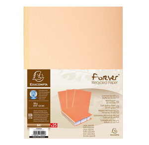 Paquet de 25 chemises Dos toilé 300g dos 3cm 24x32cm Bulle EXACOMPTA