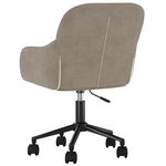 Chaise fauteuil siège pivotante de bureau informatique étude clairvelours gris 02_0024118