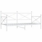 vidaXL Lit de jour sans matelas blanc 100x190 cm acier