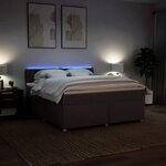 vidaXL Sommier à lattes de lit avec matelas Marron foncé 180x200 cm