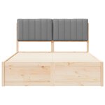 vidaXL Cadre de lit avec tête de lit rembourrée Gris clair