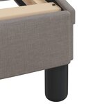 vidaXL Cadre de lit sans matelas taupe 180x200 cm tissu