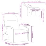 vidaXL Fauteuil de massage inclinable Crème Tissu