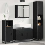 vidaXL Ensemble de mobilier de salle de bain 2 Pièces Chêne noir