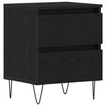 vidaXL Cabinet de chevet Chêne noir 40 x 35 x 50 cm Bois d'ingénierie