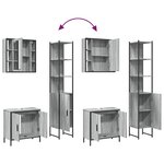 vidaXL Ensemble d'armoires de salle de bain 3 Pièces sonoma gris