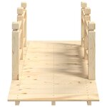 vidaXL Pont de jardin avec garde-corps 150x67x56cm bois massif épicéa