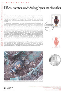 Document philatélique - Europa - Découvertes archéologiques