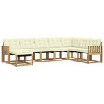 vidaXL Ensemble de canapés d'extérieur 8 pc Blanc et crème