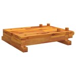 vidaXL Dessus d'établi avec étau 52x44x9 5 cm bois massif d'acacia