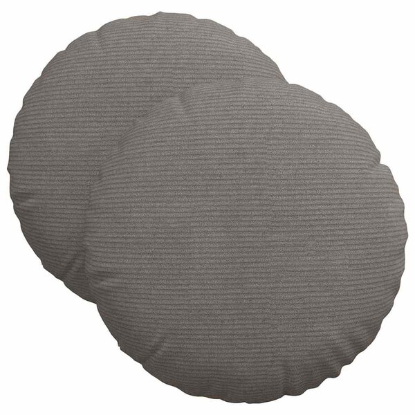 vidaXL Coussins de siège 2 Pièces Gris clair Ø 40 cm