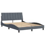 vidaXL Cadre de lit avec tête de lit Gris foncé 140x190 cm Velours