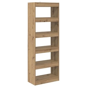 vidaXL Bibliothèque chêne artisanal 60 x 30 x 166 cm Bois d'ingénierie
