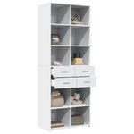 vidaXL Buffet haut blanc 70x42 5x185 cm bois d'ingénierie