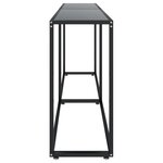 vidaXL Table console Noir 200x35x75 5 cm Verre trempé