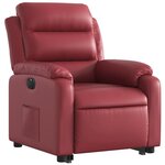 vidaXL Fauteuil inclinable électrique rouge bordeaux similicuir