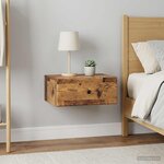 vidaXL Cabinet de chevet mural 2 pc Bois ancien 49 x 34 5 x 20 cm