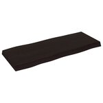 vidaXL Dessus de table bois massif traité bordure assortie
