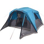 vidaXL Tente familiale avec porche 6 personnes bleu imperméable