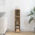 vidaXL Armoire à CD chêne artisanal 21x20x88 cm bois d'ingénierie