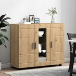 vidaXL Buffet chêne artisanal 55.5 x 29 x 100 cm Bois d'ingénierie
