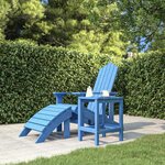 vidaXL Table de jardin Adirondack Bleu marine 38x38x46 cm PEHD